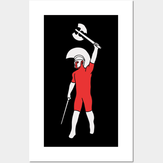 Roman Gladiator Swinging His Axe Wall Art by isstgeschichte